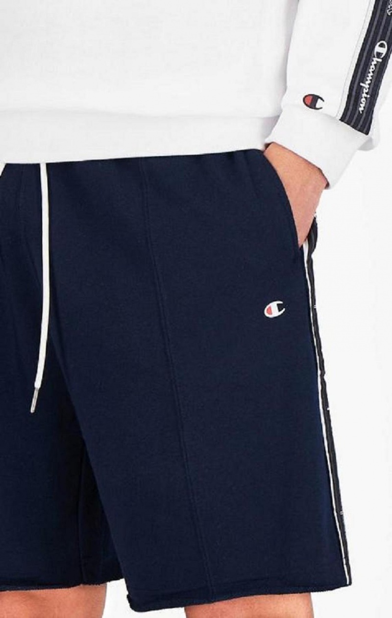 Champion Jacquard Logo Tape Front Seam Shorts Kratasy Panske Tmavo Modre | 1706-QICJL