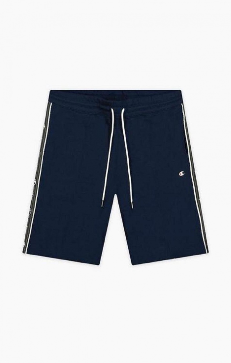 Champion Jacquard Logo Tape Front Seam Shorts Kratasy Panske Tmavo Modre | 1706-QICJL