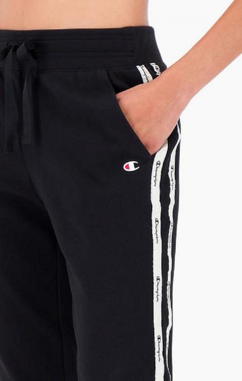 Champion Jacquard Logo Tape Joggers Jogger Nohavice Damske Tmavo Modre | 1394-GQPIU