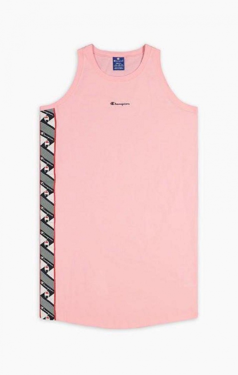 Champion Jacquard Logo Tape Tank Saty Saty Damske Ruzove | 8926-ZLPJX