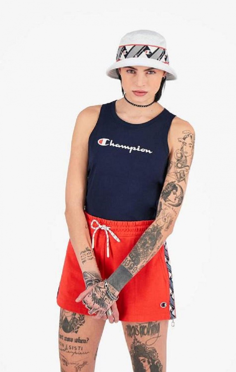 Champion Jacquard Logo Tape Tank Top Tricko Damske Tmavo Tyrkysové | 7213-XFWLM