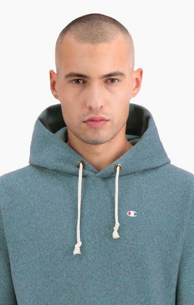 Champion Jaspé C Logo Reverse Weave Hoodie Mikina s Kapucnou Panske Tyrkysové | 9324-AOIDK