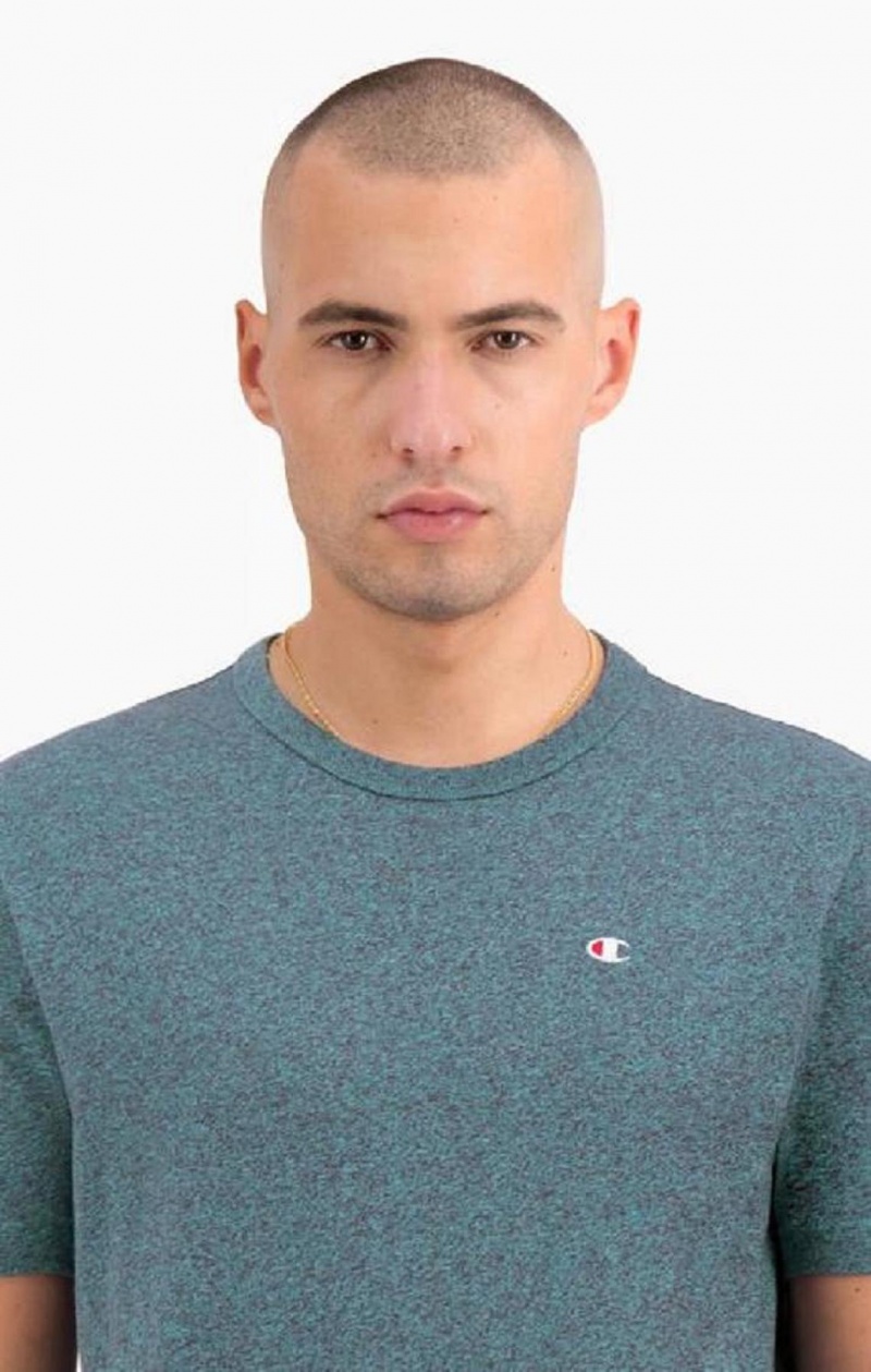 Champion Jaspé Crew Neck T-Shirt Tricko Panske Tyrkysové | 2546-BCPDE