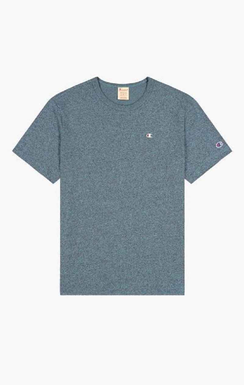 Champion Jaspé Crew Neck T-Shirt Tricko Panske Tyrkysové | 2546-BCPDE