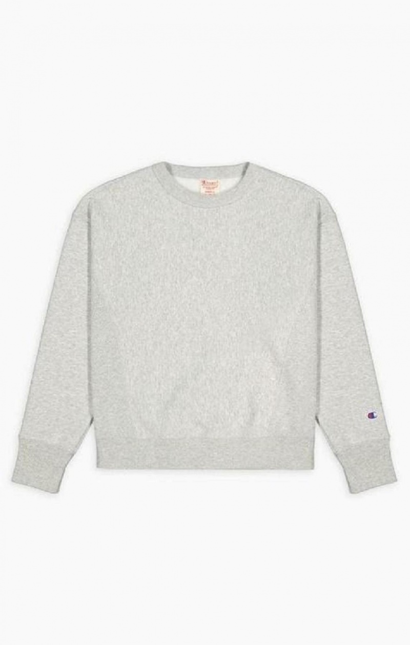 Champion Lahke Reverse Weave Sweatshirt Mikiny Damske Svetlo Siva | 5279-KMWBV