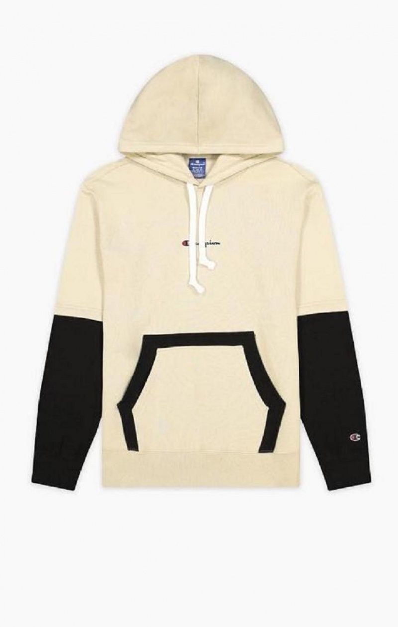 Champion Layered Small Script Logo Fleece Hoodie Mikina s Kapucnou Panske Hnede | 5237-RGHSV