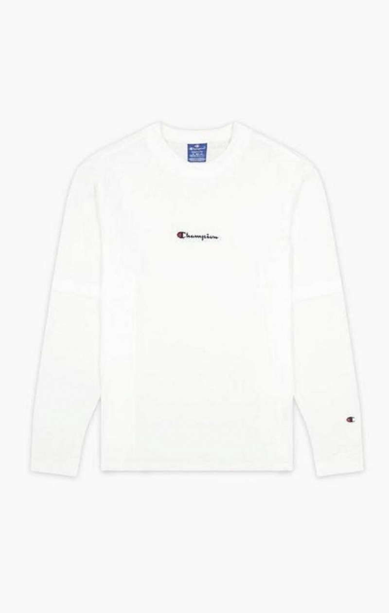 Champion Layered Small Script Logo T-Shirt Tricko Panske Biele | 9786-CUQVH