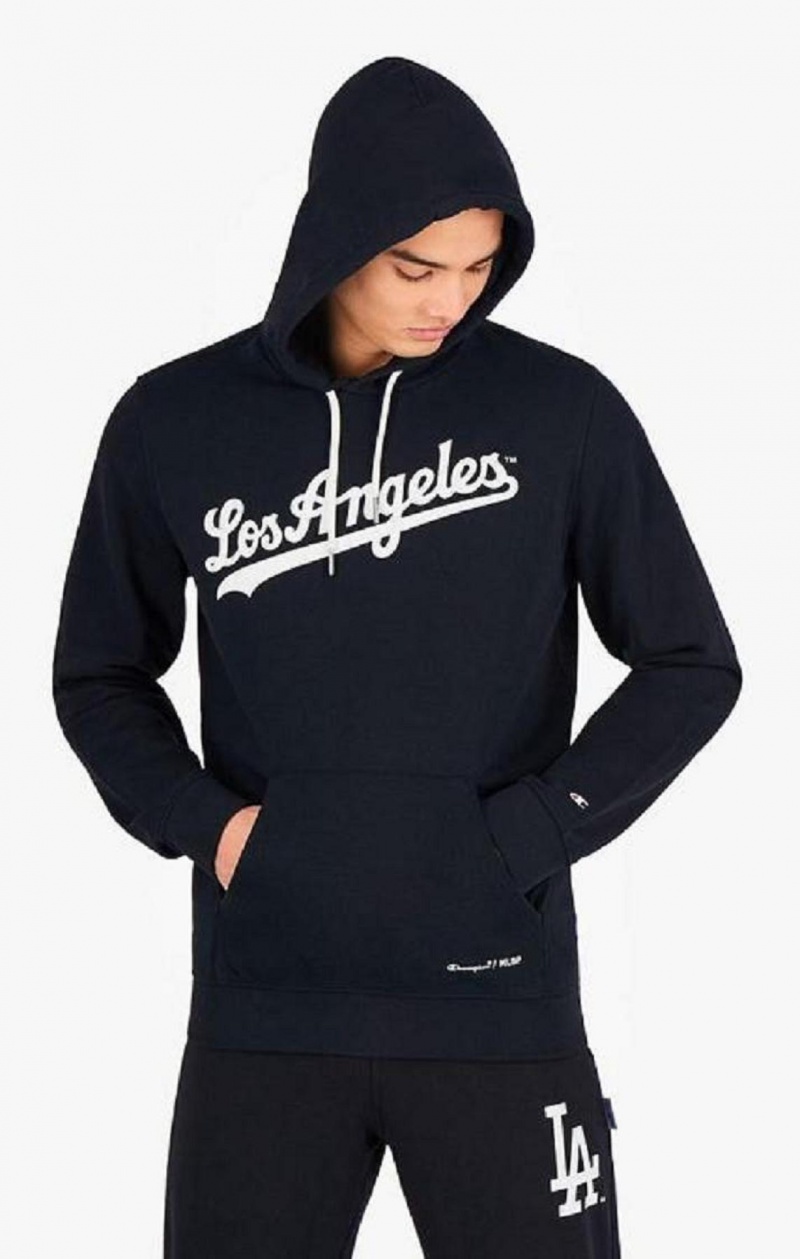 Champion Los Angeles MLB Hoodie Mikina s Kapucnou Panske Čierne | 5801-BUJSX