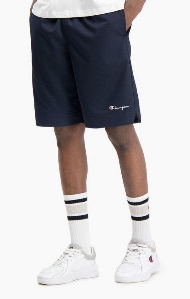 Champion Mesh Basketball Logo Shorts Kratasy Panske Biele | 8264-JXISY