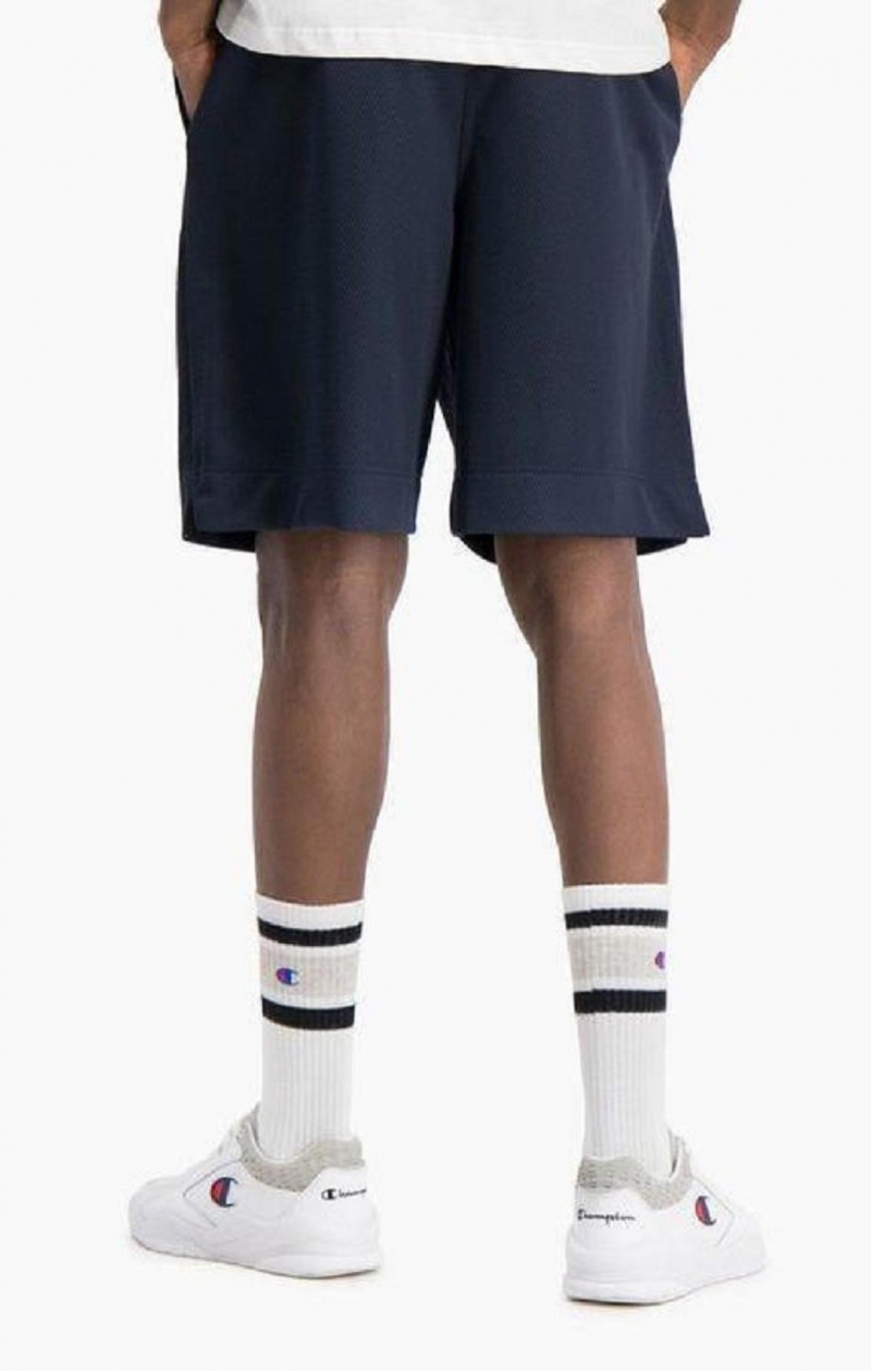 Champion Mesh Basketball Logo Shorts Kratasy Panske Biele | 8264-JXISY