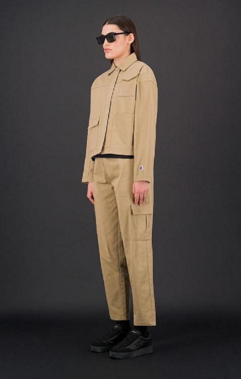 Champion Military Inspired Cropped Jacket Bundy Damske Svetlo Hnede | 1679-YFHWC