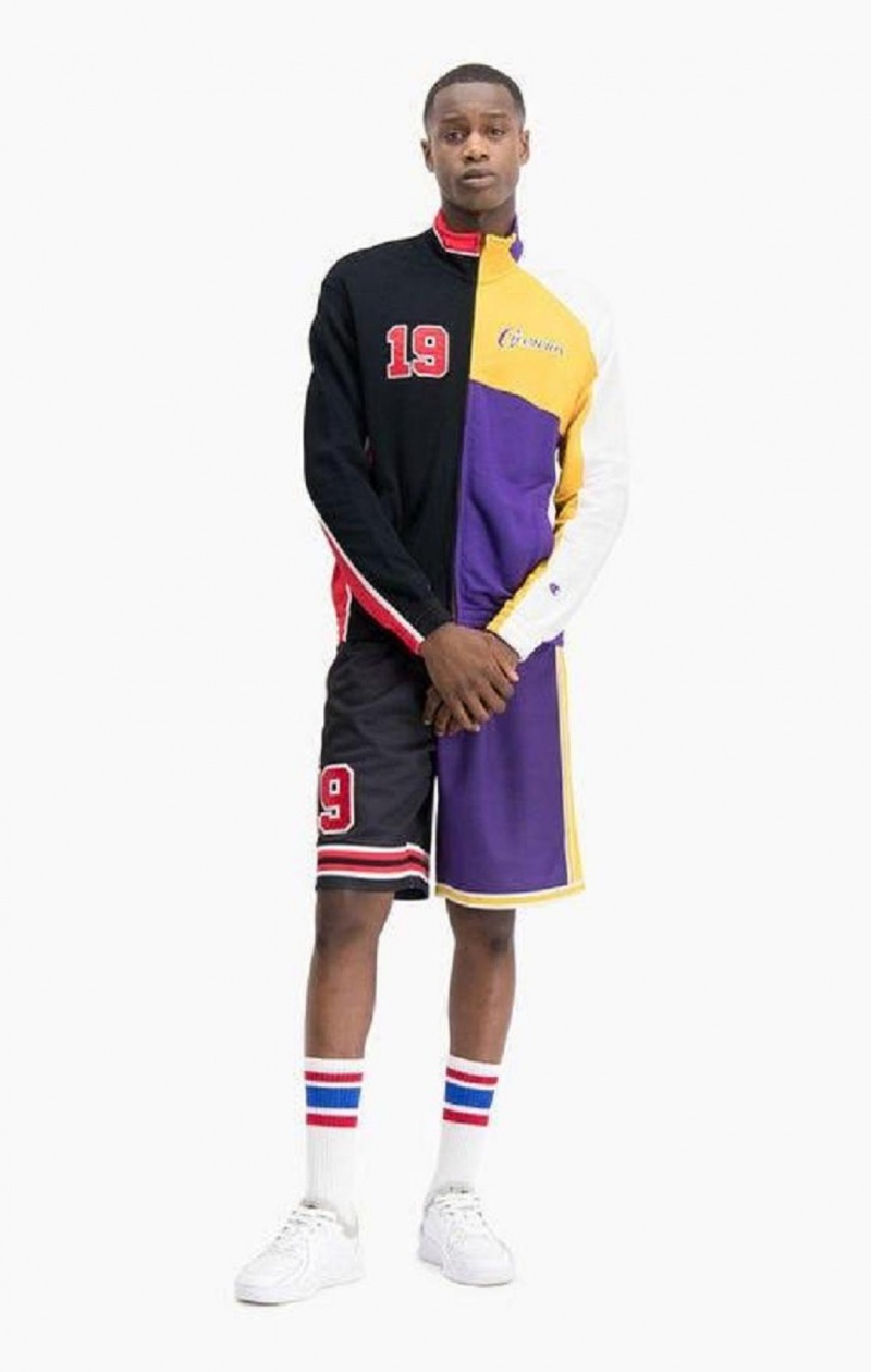 Champion NBMIX Patchwork 'Champion 19' Basketball Jacket Bundy Panske Čierne | 8597-TPWIL