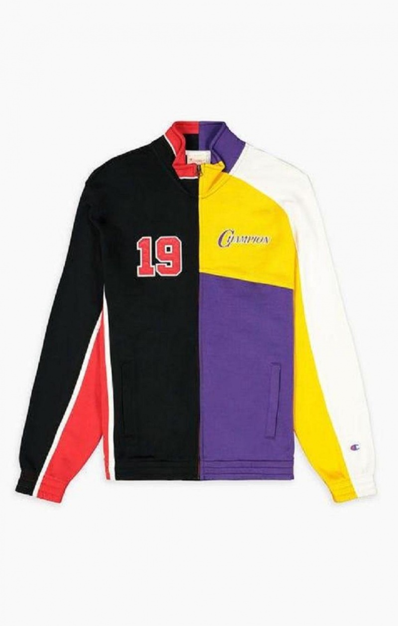 Champion NBMIX Patchwork 'Champion 19' Basketball Jacket Bundy Panske Čierne | 8597-TPWIL