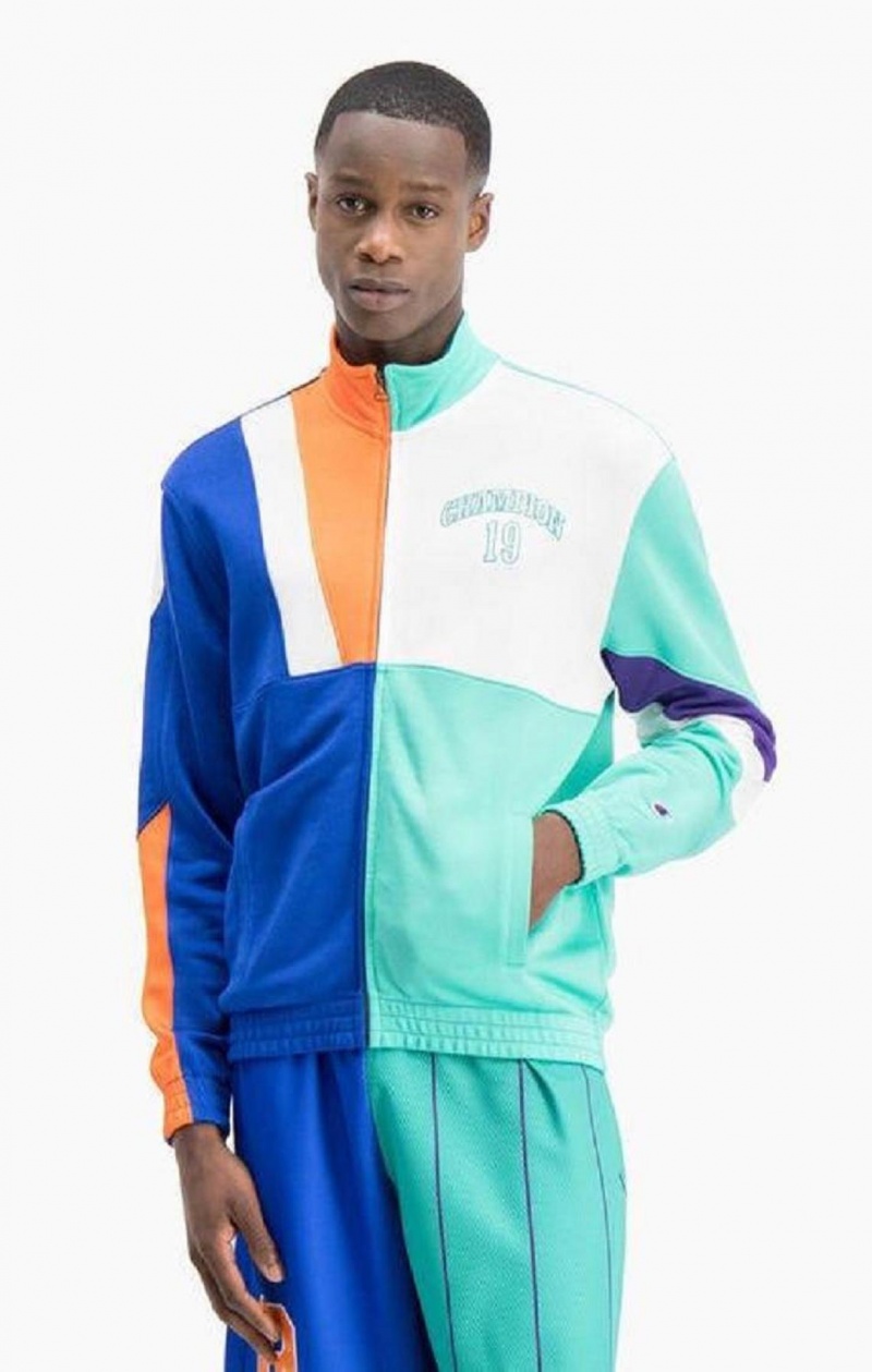 Champion NBMIX Patchwork 'Champion 19' Basketball Jacket Bundy Panske Modre | 7412-JUGXQ