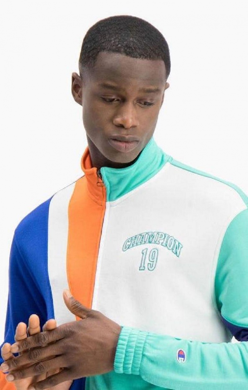 Champion NBMIX Patchwork 'Champion 19' Basketball Jacket Bundy Panske Modre | 7412-JUGXQ