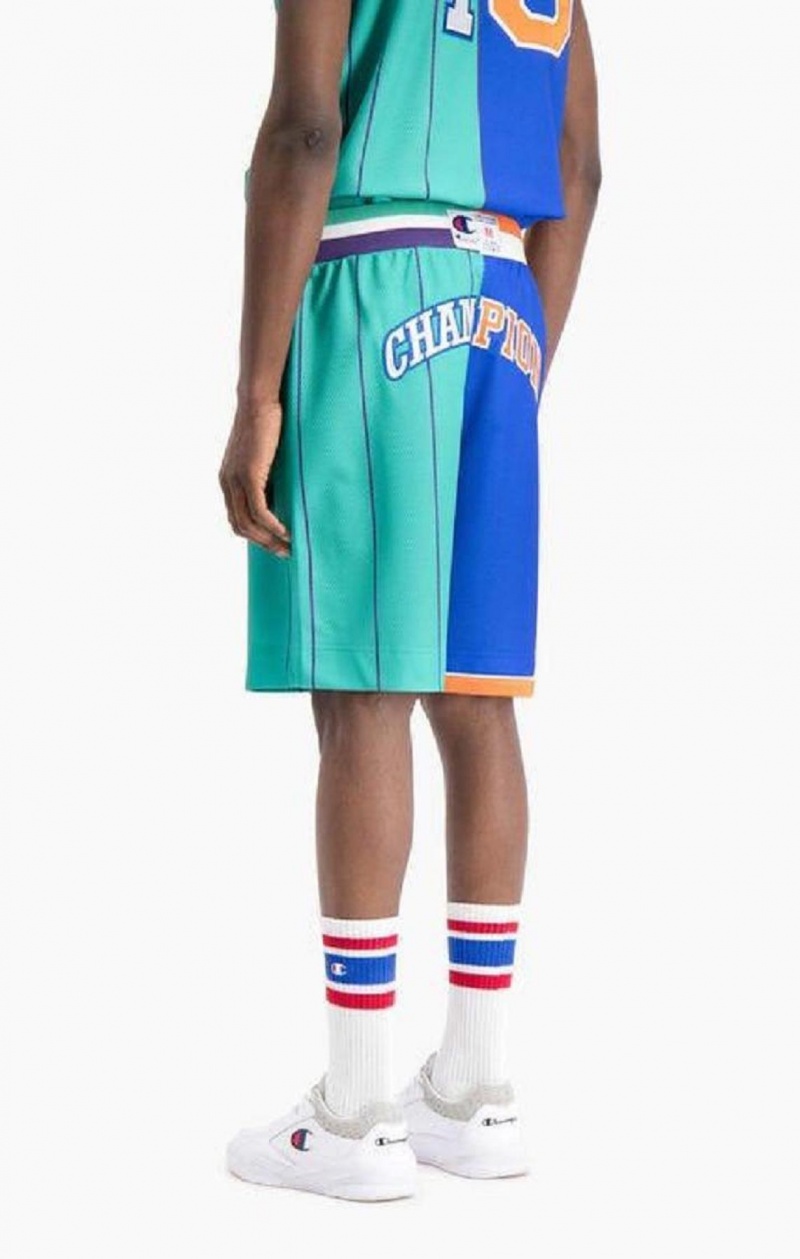 Champion NBMIX Patchwork 'Champion 19' Basketball Shorts Kratasy Panske Modre | 8210-LWABK