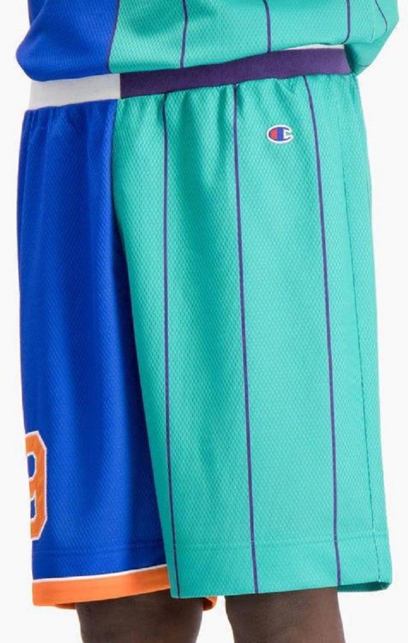 Champion NBMIX Patchwork 'Champion 19' Basketball Shorts Kratasy Panske Modre | 8210-LWABK