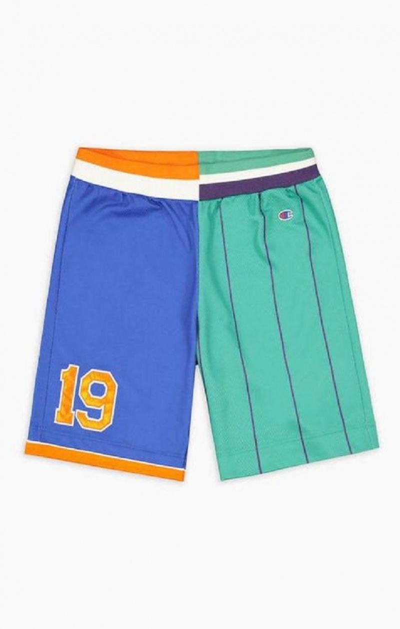 Champion NBMIX Patchwork 'Champion 19' Basketball Shorts Kratasy Panske Modre | 8210-LWABK