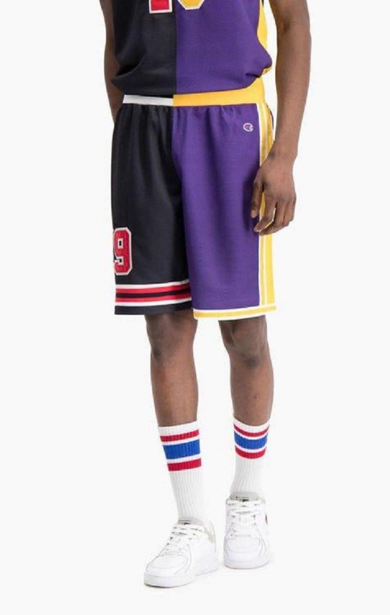 Champion NBMIX Patchwork 'Champion 19' Basketball Shorts Kratasy Panske Čierne Nachový | 5740-JKRBA