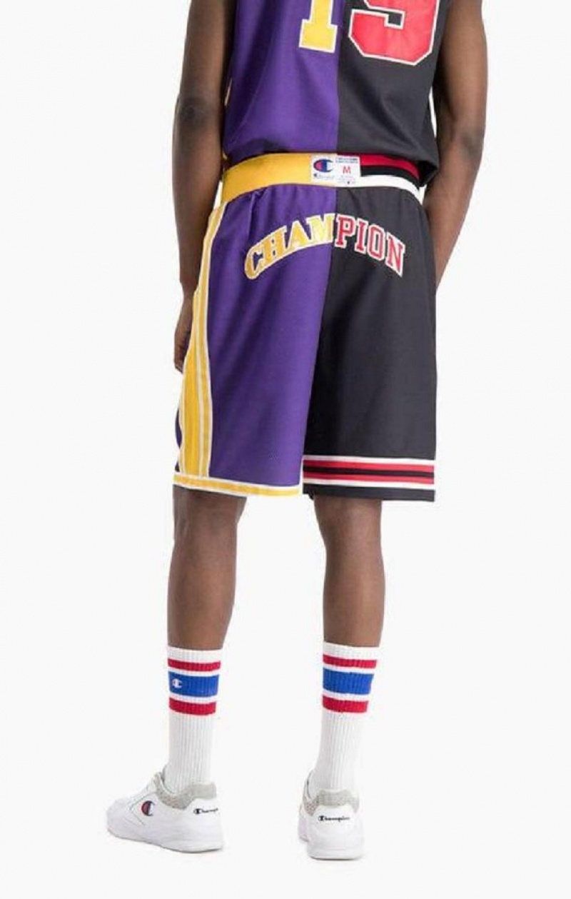 Champion NBMIX Patchwork 'Champion 19' Basketball Shorts Kratasy Panske Čierne Nachový | 5740-JKRBA