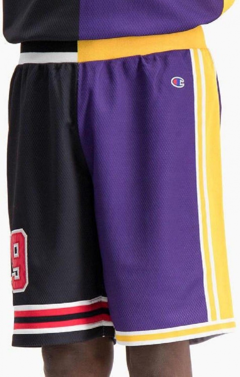 Champion NBMIX Patchwork 'Champion 19' Basketball Shorts Kratasy Panske Čierne Nachový | 5740-JKRBA