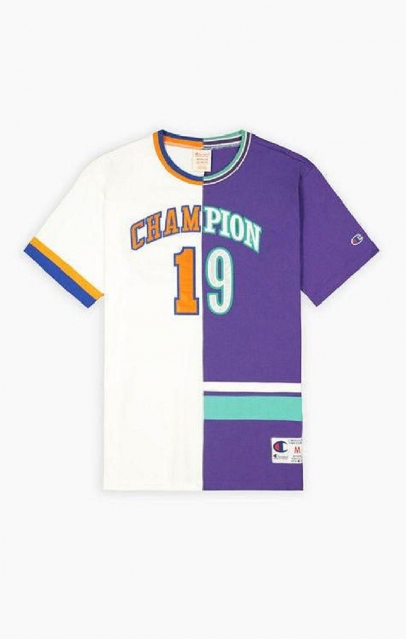 Champion NBMIX Patchwork 'Champion 19' Basketball Tricko Panske Biele Nachový | 6312-HRNAK