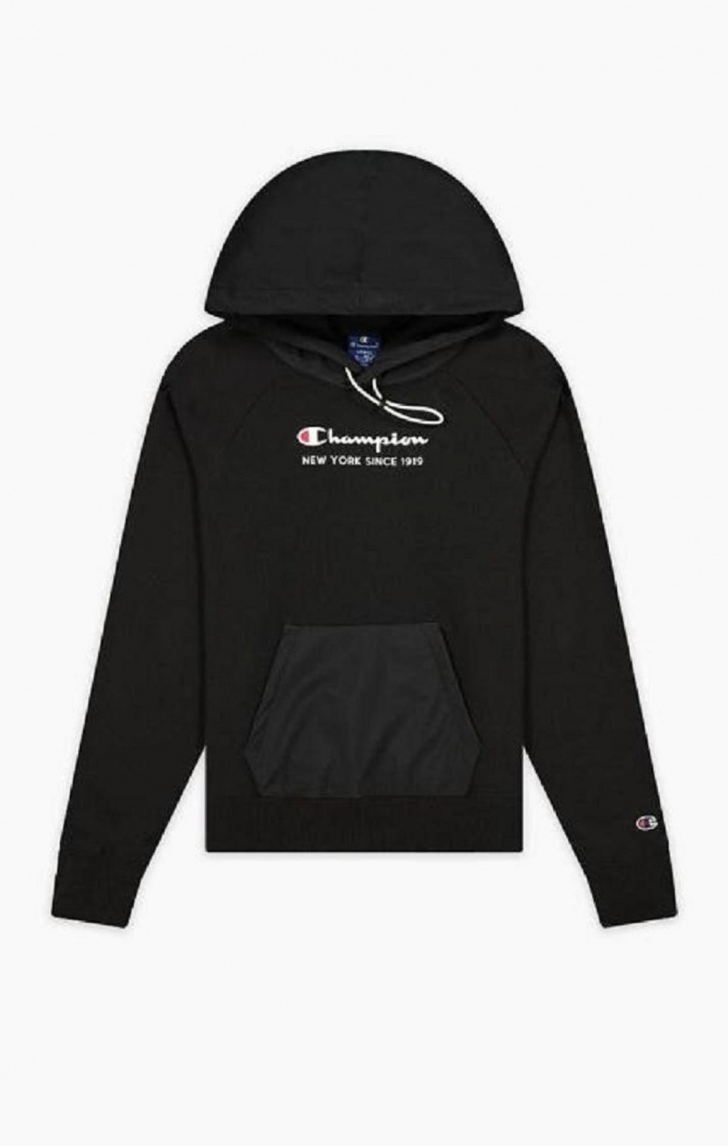 Champion New York Hoodie Mikina s Kapucnou Damske Čierne | 8421-WISFR