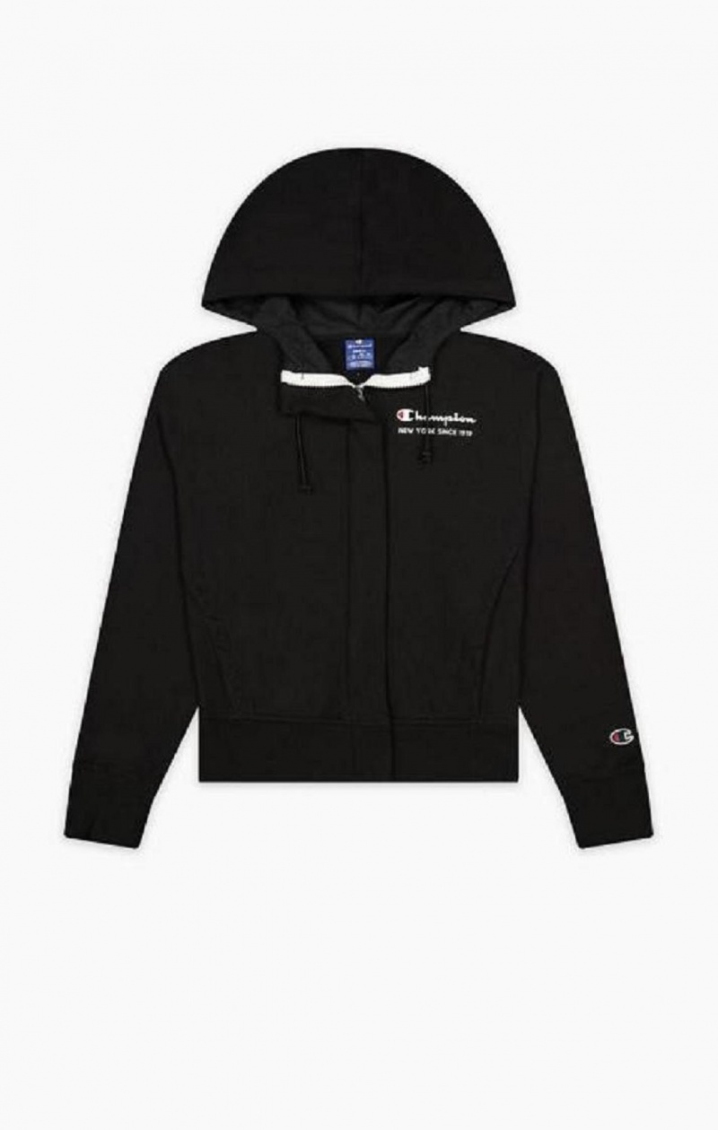 Champion New York Hoodie Mikina s Kapucnou Damske Čierne | 9384-CERYV