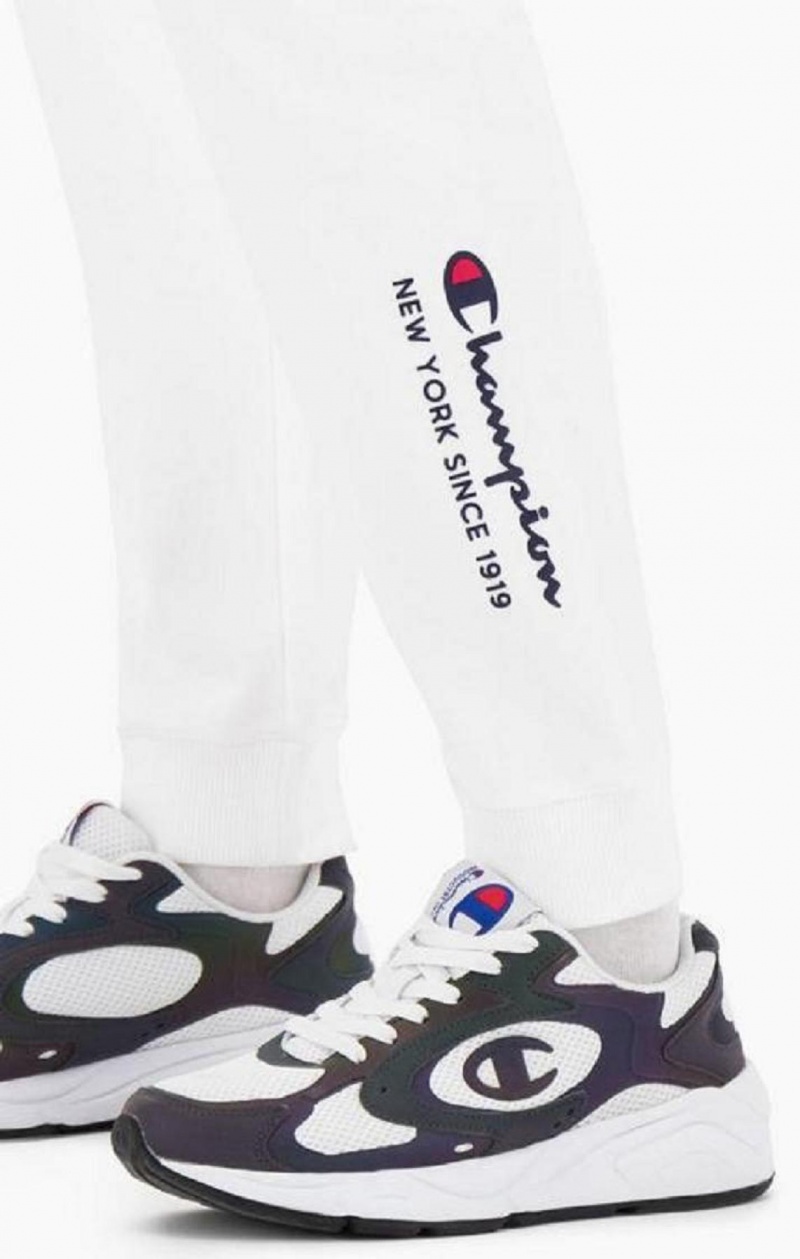 Champion New York Joggers Jogger Nohavice Damske Biele | 1026-ZKIWG