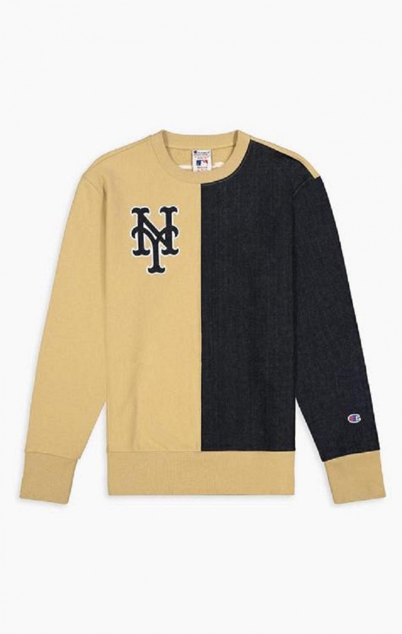 Champion New York MLB Sweatshirt Mikiny Panske Béžové | 4257-TKFZG