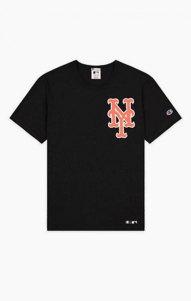 Champion New York MLB T-Shirt Tricko Panske Čierne | 4190-KHTZN