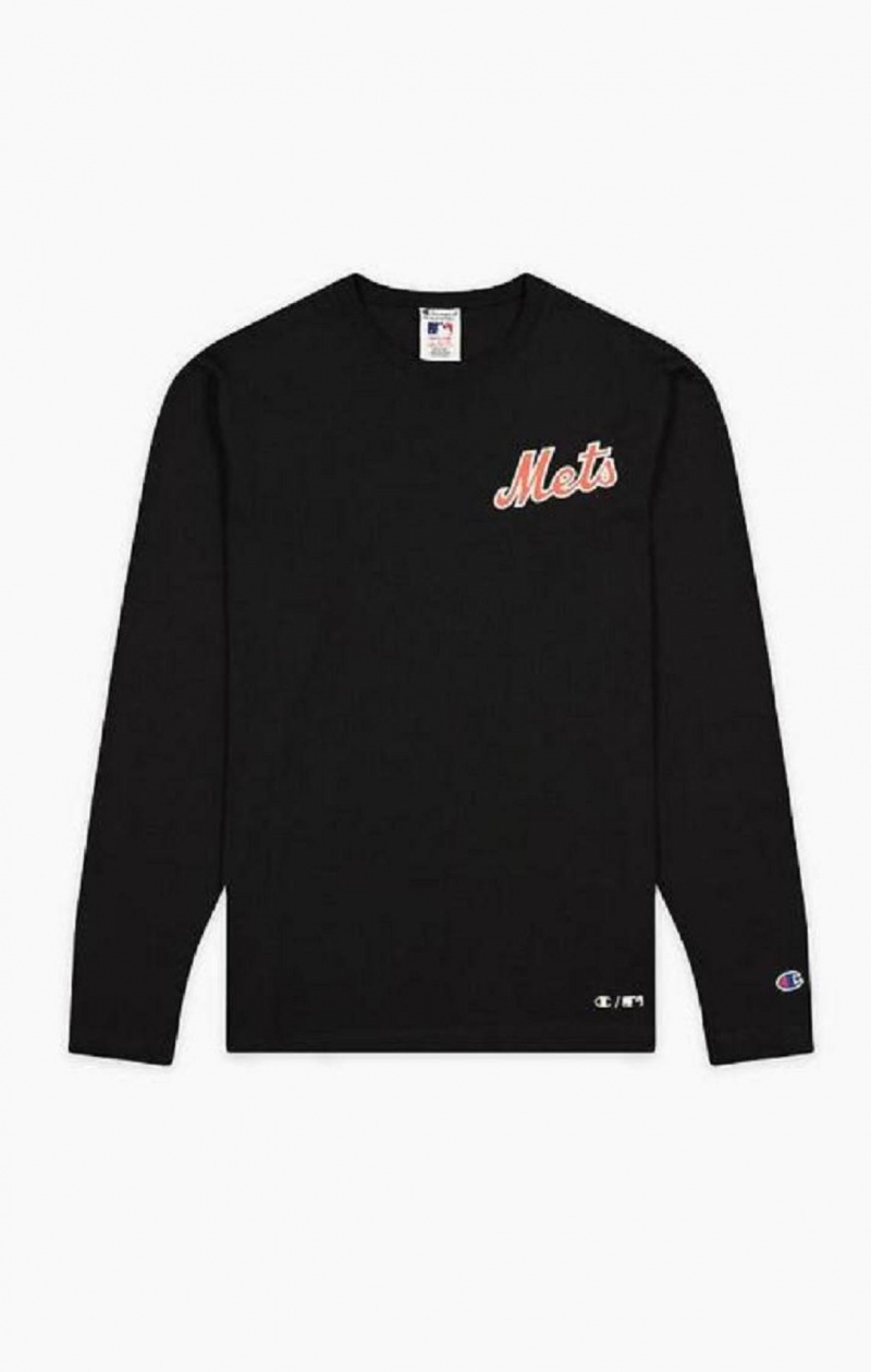 Champion New York MLB T-Shirt Tricko Panske Čierne | 0593-PMAUD