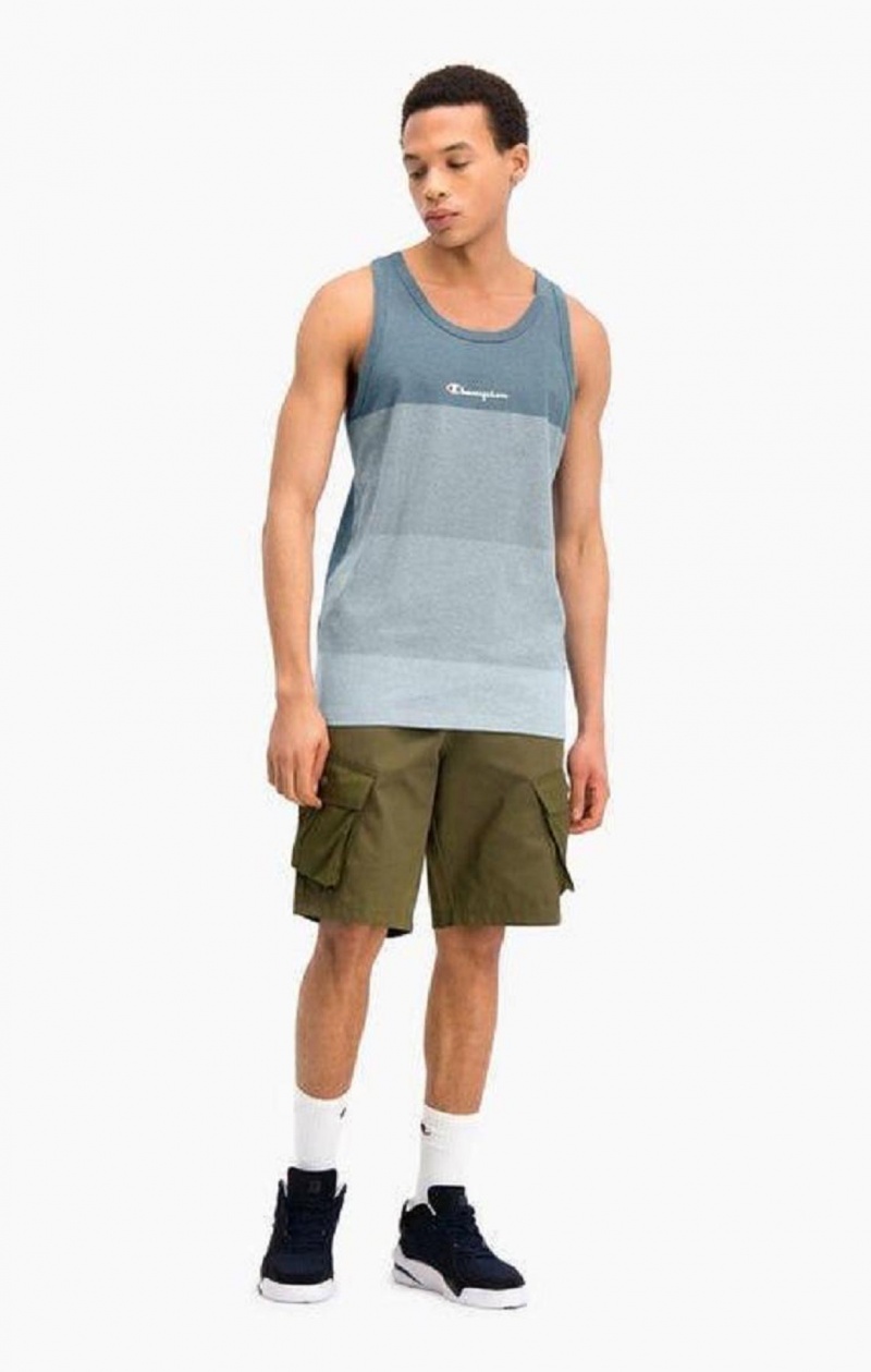 Champion Ombré Panelled Tank Top Tricko Panske Modre | 6148-STHFV