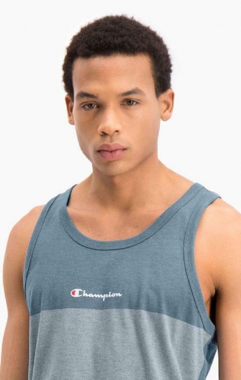 Champion Ombré Panelled Tank Top Tricko Panske Modre | 6148-STHFV