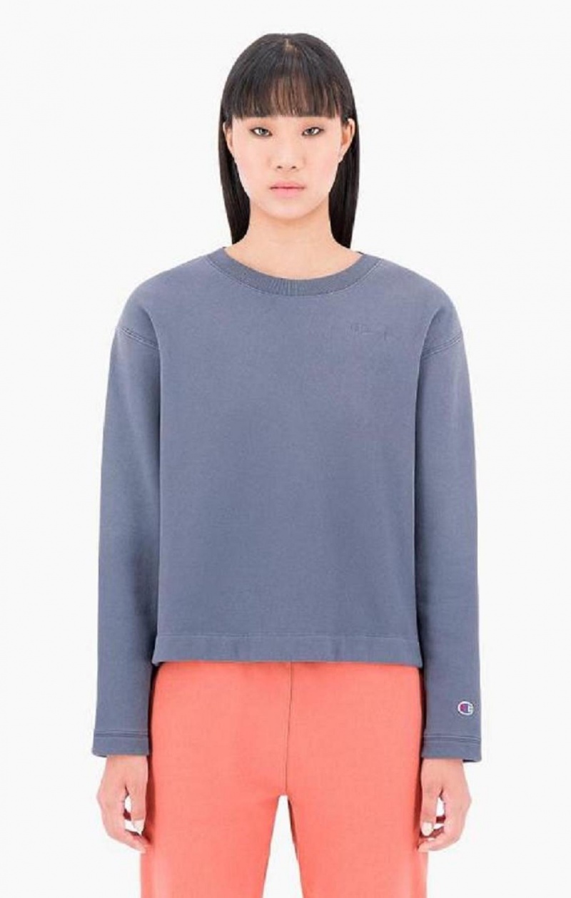 Champion Ombré Wash Cropped Sweatshirt Mikiny Damske Tmavo Tyrkysové | 4605-DFAUL