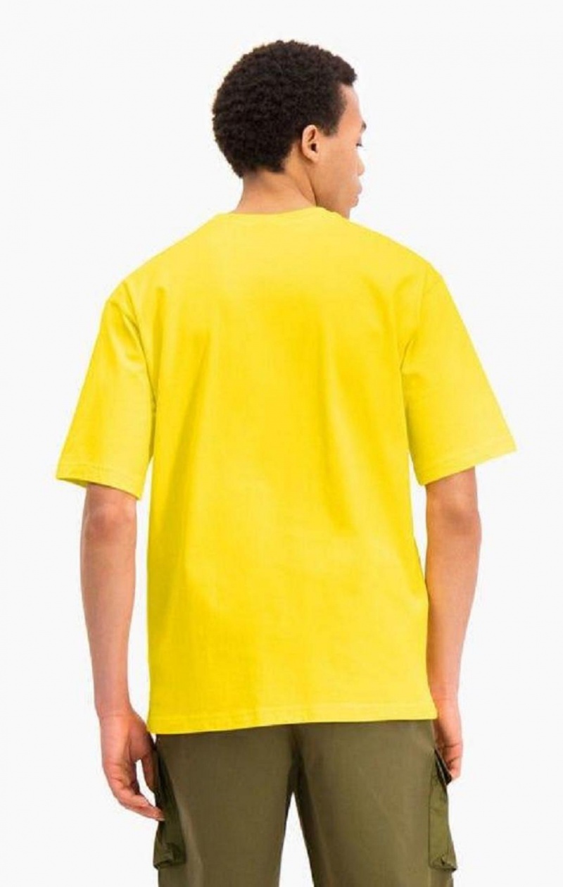 Champion Oversized Script Logo Print T-Shirt Tricko Panske Zlate | 2904-SILPU