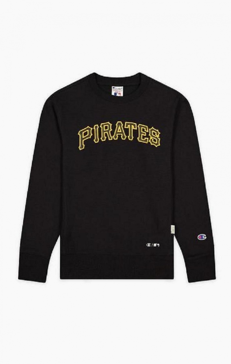 Champion Pittsburgh MLB Reverse Weave Sweatshirt Mikiny Panske Čierne | 7239-GEKPL