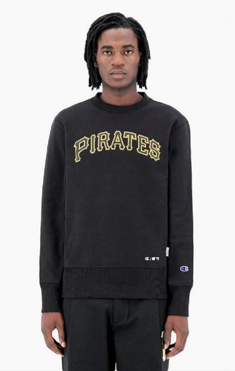 Champion Pittsburgh MLB Reverse Weave Sweatshirt Mikiny Panske Čierne | 7239-GEKPL