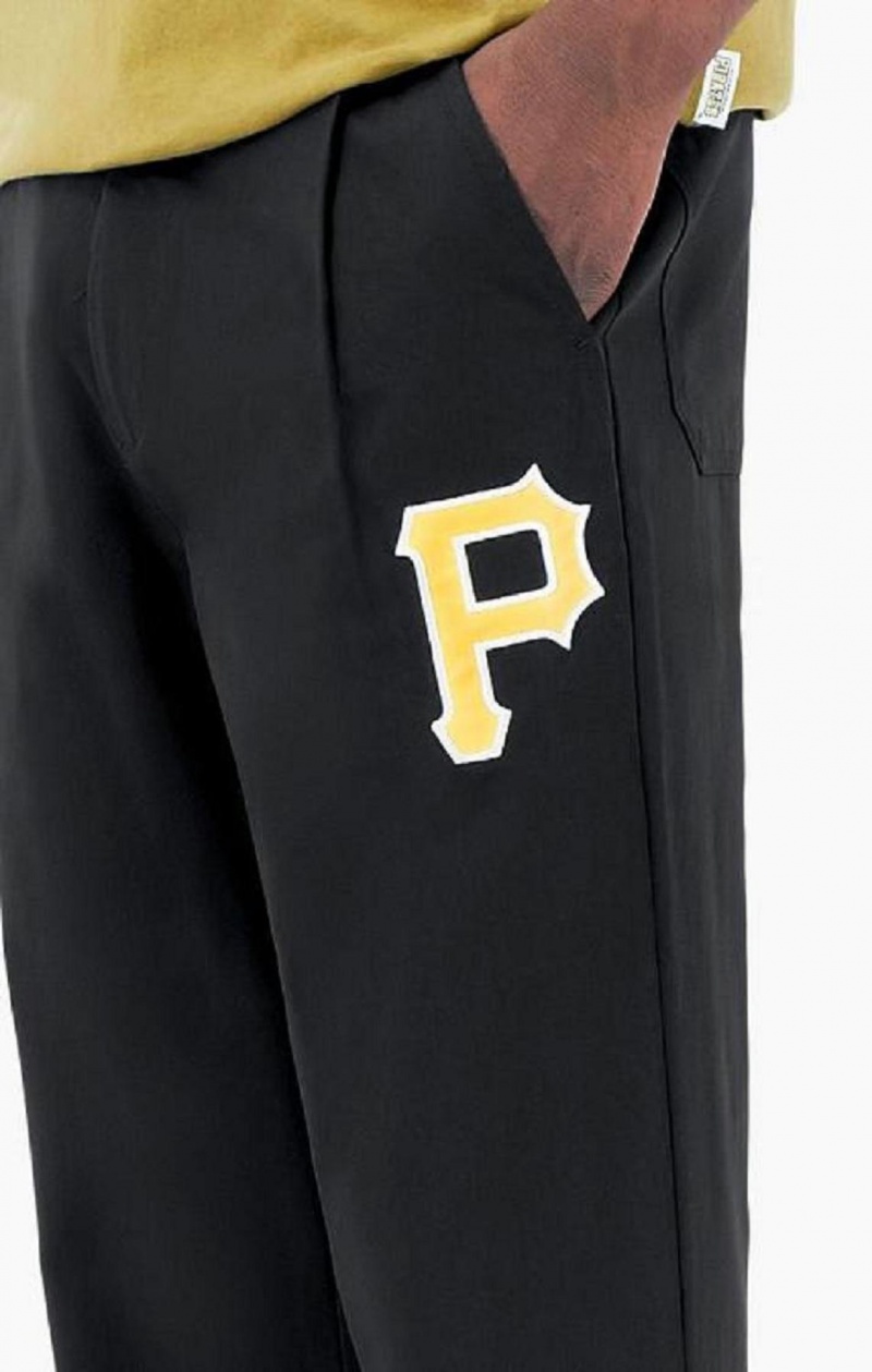 Champion Pittsburgh MLB Rovno Hem Woven Trousers Jogger Nohavice Panske Čierne | 0294-YRJSI