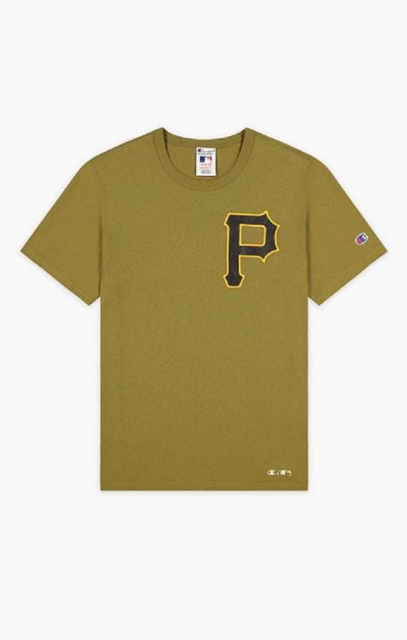 Champion Pittsburgh MLB T-Shirt Tricko Panske Olivovo Zelená Zelene | 6023-BAJNW