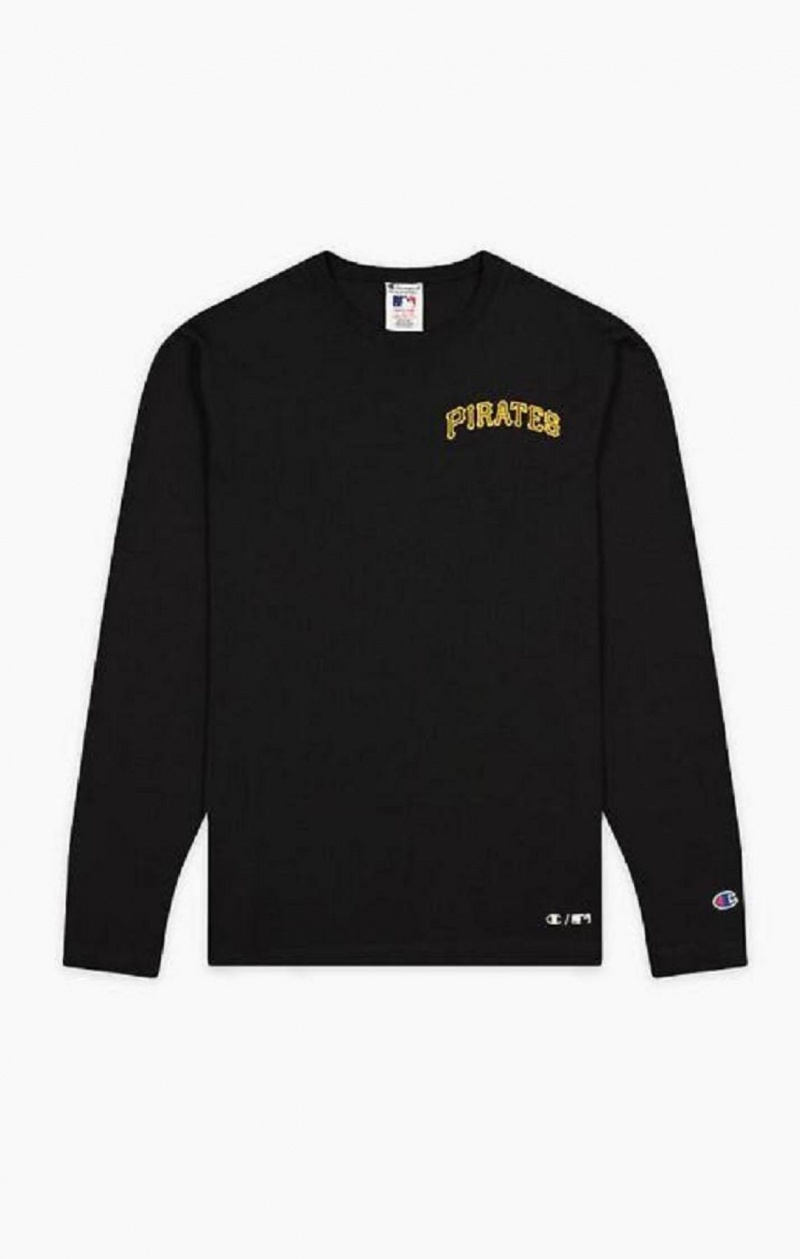 Champion Pittsburgh MLB T-Shirt Tricko Panske Čierne | 3680-GORUD