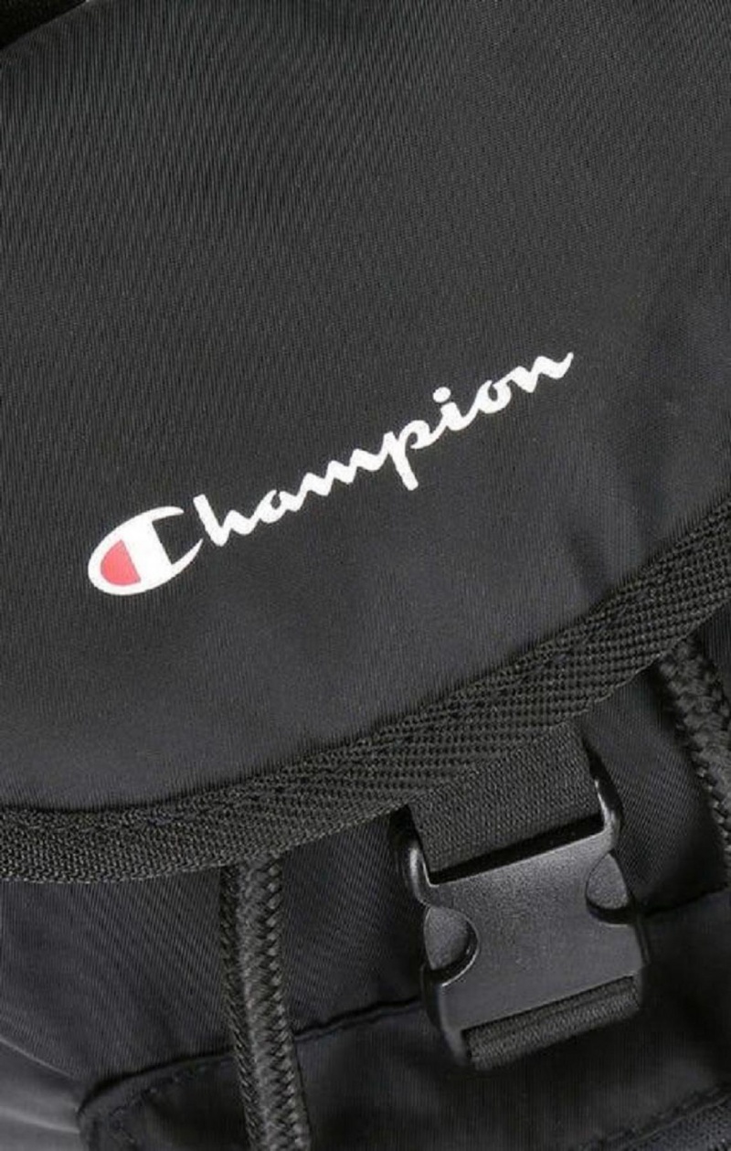 Champion Pocket Front Drawstring Backpack Tasky Damske Čierne | 0564-VYFBK