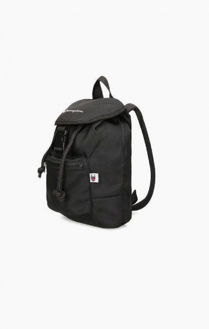 Champion Pocket Front Drawstring Backpack Tasky Damske Čierne | 0564-VYFBK