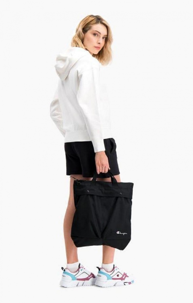 Champion Pocket Front Zip Tote Bag Tasky Damske Čierne | 8495-BMSEX