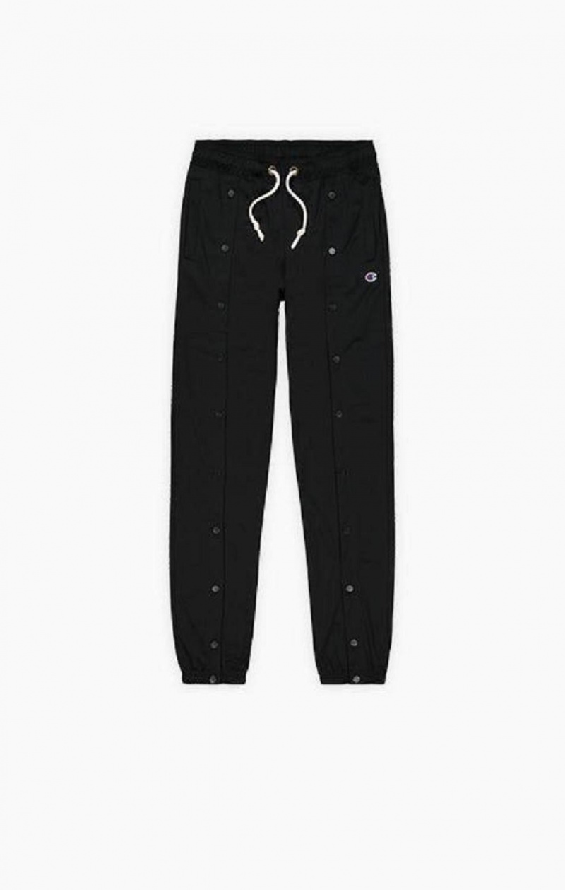 Champion Popper Front Tracking Pants Jogger Nohavice Damske Čierne | 2837-UFJHX