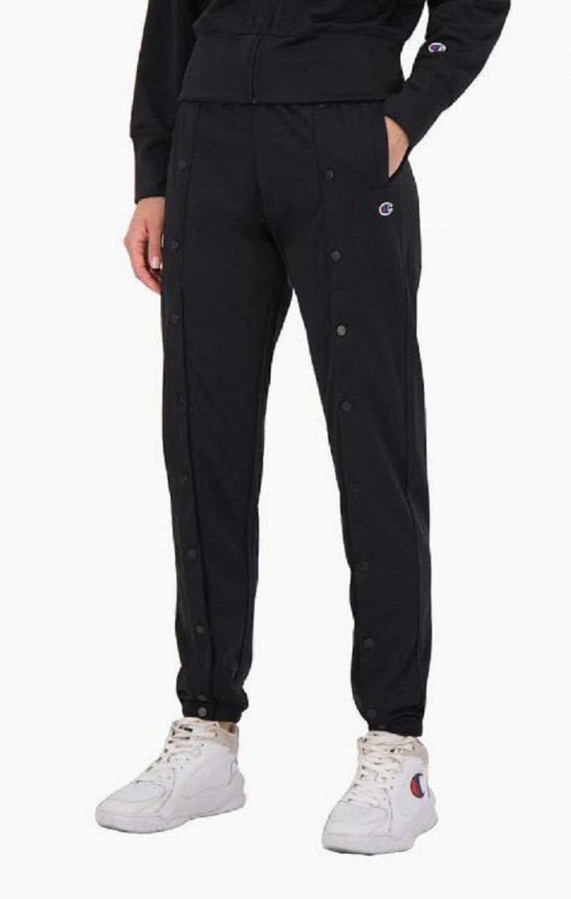 Champion Popper Front Tracking Pants Jogger Nohavice Damske Čierne | 2837-UFJHX