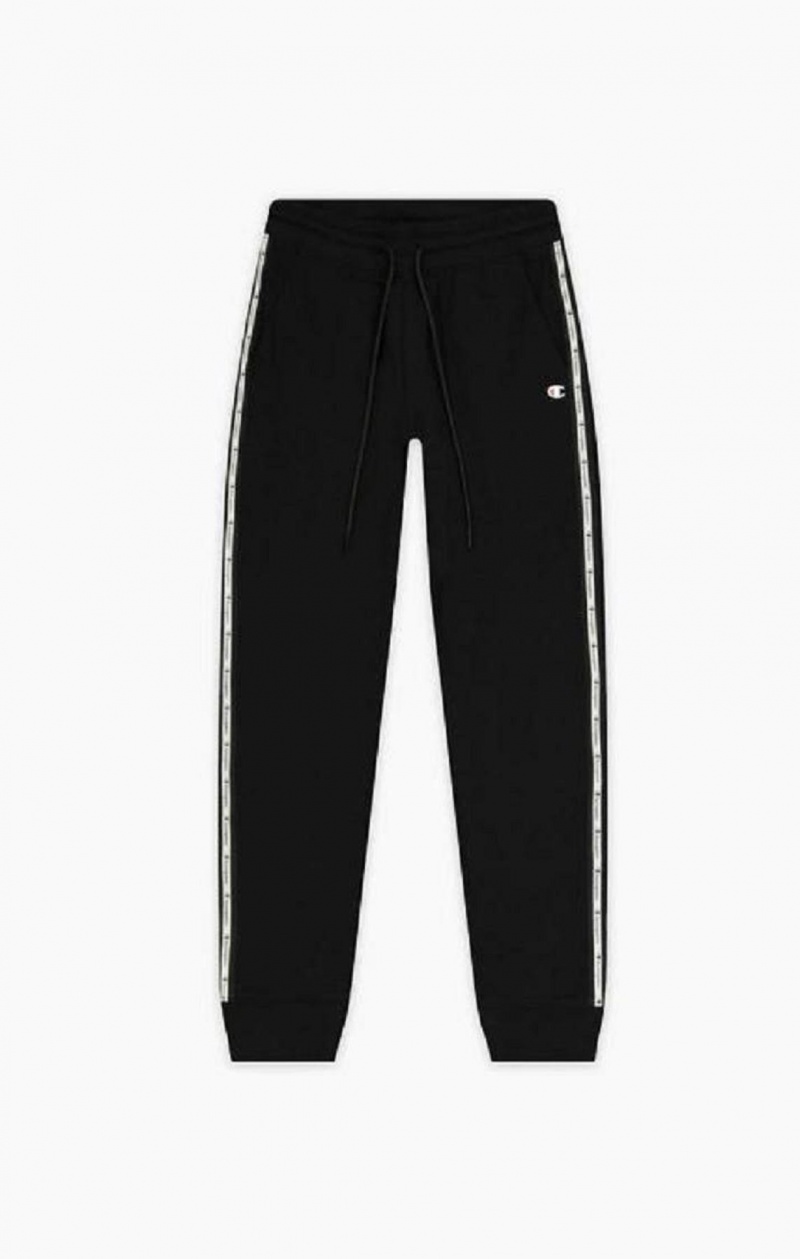 Champion Pruhované Jacquard Logo Tape Joggers Jogger Nohavice Damske Čierne | 9871-TVHEL