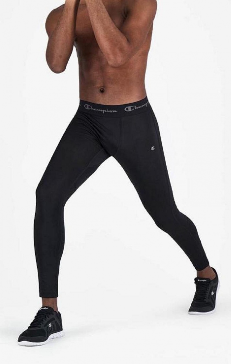 Champion Quick Dry Compression Tréningová Leggings Jogger Nohavice Panske Čierne | 7498-JKPTA