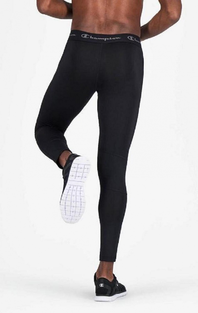 Champion Quick Dry Compression Tréningová Leggings Jogger Nohavice Panske Čierne | 7498-JKPTA