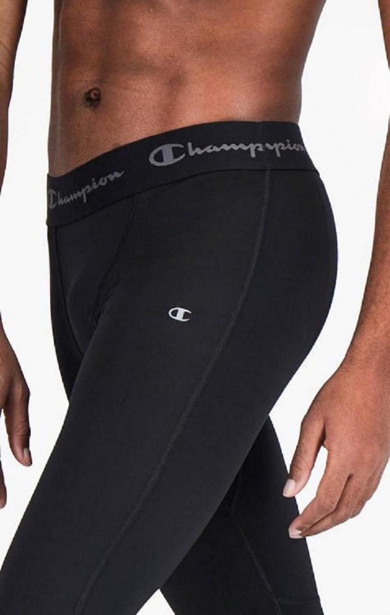 Champion Quick Dry Compression Tréningová Leggings Jogger Nohavice Panske Čierne | 7498-JKPTA